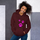 Unisex Hoodie/Three Pet Prints Fushia - Enet Images