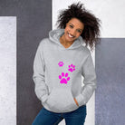 Unisex Hoodie/Three Pet Prints Fushia - Enet Images