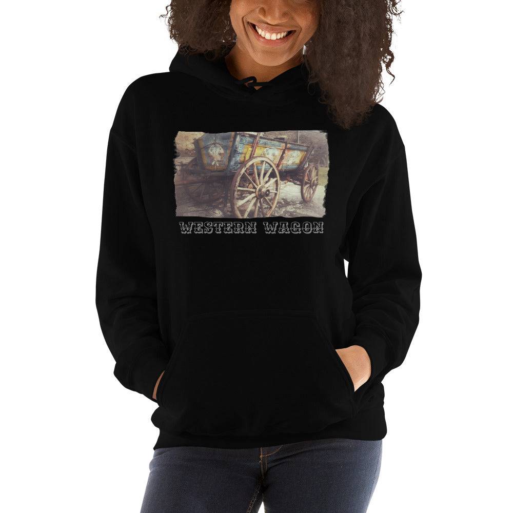 Unisex Hoodie/Western Wagon Colored/Personalized - Enet Images