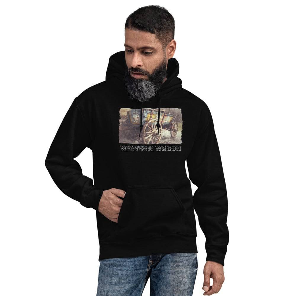 Unisex Hoodie/Western Wagon Colored/Personalized - Enet Images