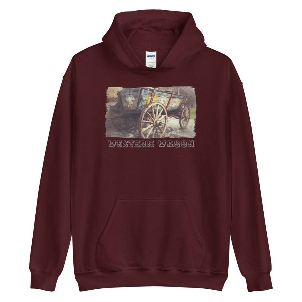 Unisex Hoodie/Western Wagon Colored/Personalized - Enet Images