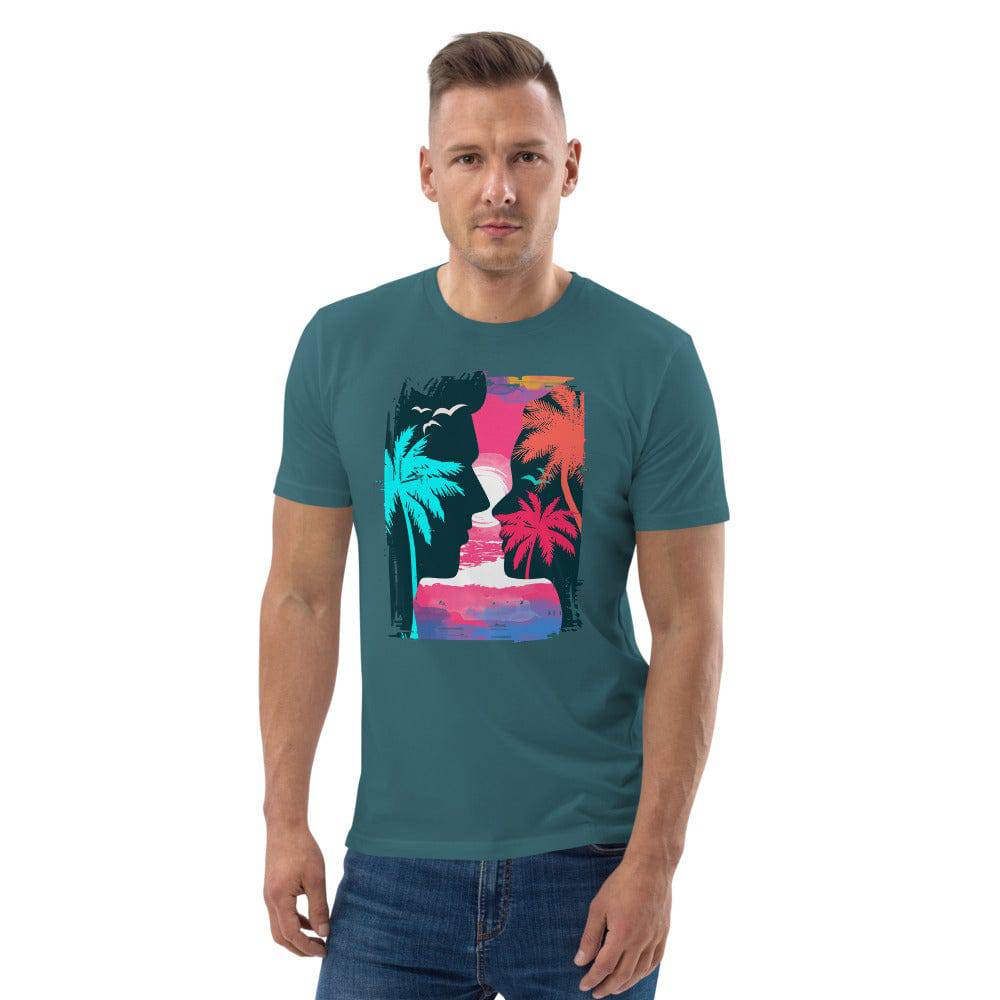 Unisex organic cotton t-shirt/Beach-Sunset-Couple - Enet Images