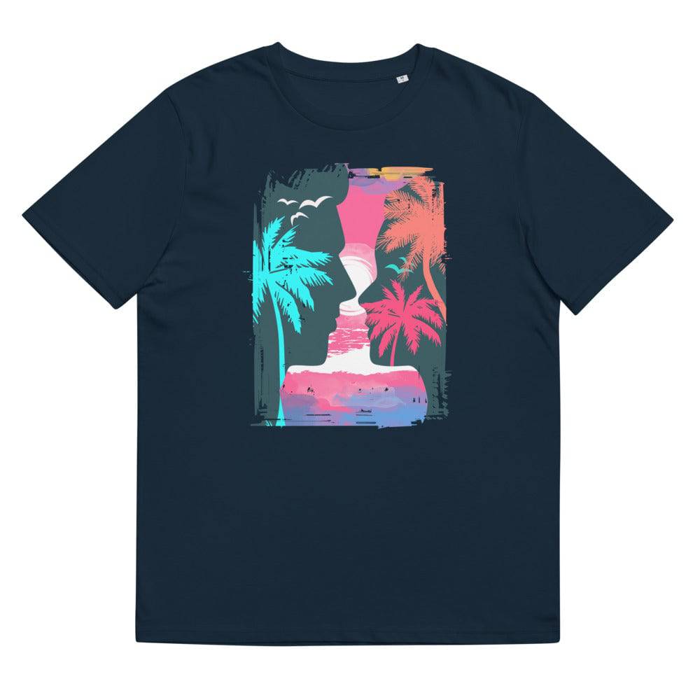 Unisex organic cotton t-shirt/Beach-Sunset-Couple - Enet Images