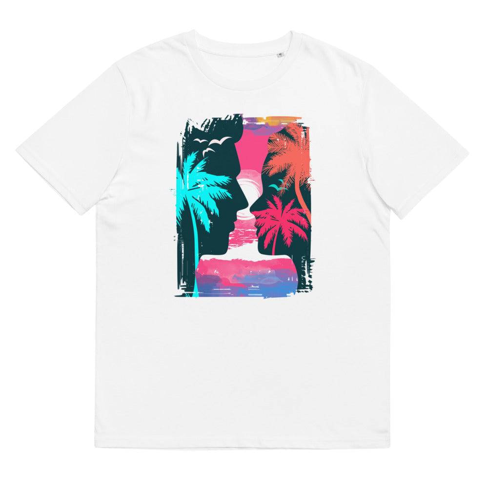 Unisex organic cotton t-shirt/Beach-Sunset-Couple - Enet Images