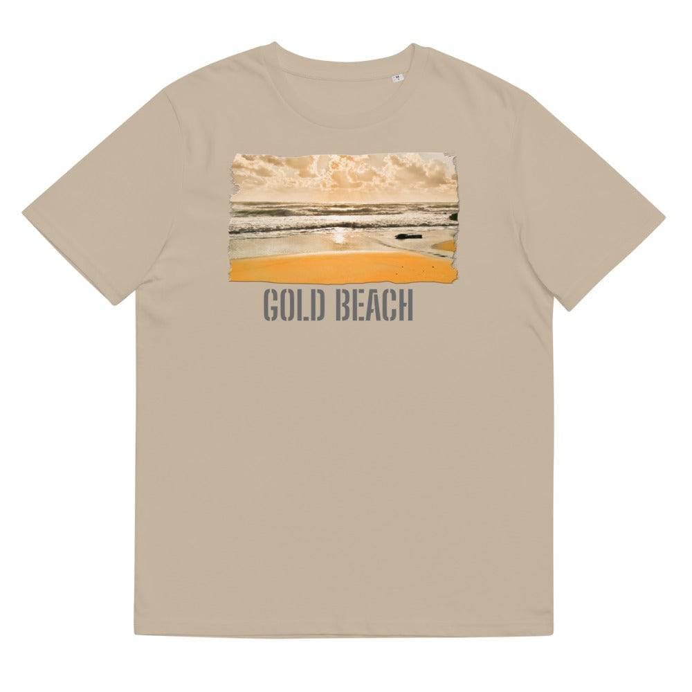 Unisex organic cotton t-shirt/Gold Beach/Personalized - Enet Images