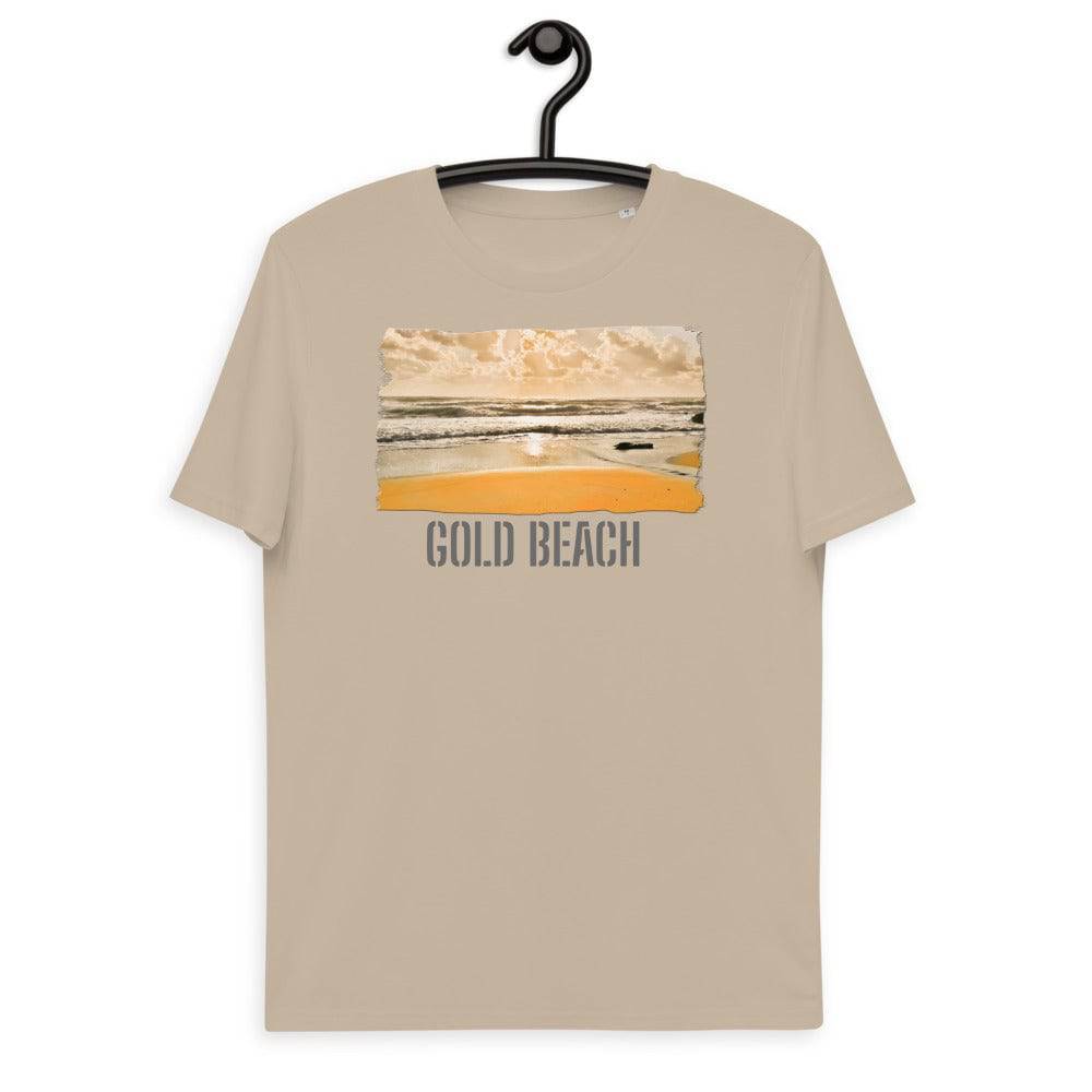 Unisex organic cotton t-shirt/Gold Beach/Personalized - Enet Images