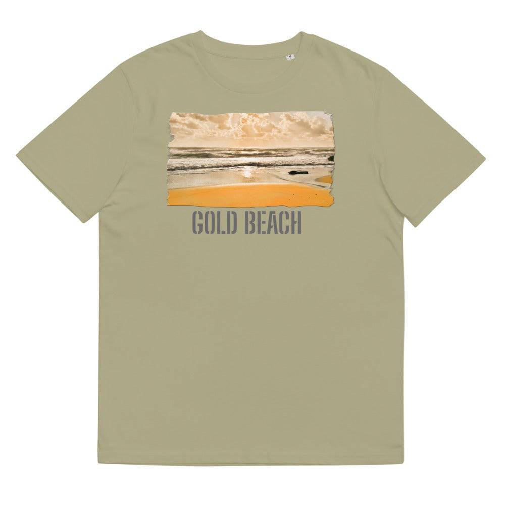 Unisex organic cotton t-shirt/Gold Beach/Personalized - Enet Images