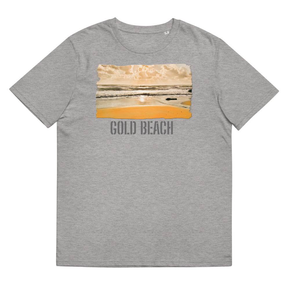 Unisex organic cotton t-shirt/Gold Beach/Personalized - Enet Images