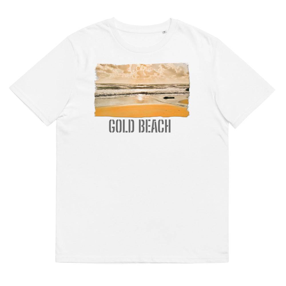 Unisex organic cotton t-shirt/Gold Beach/Personalized - Enet Images