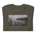 Short-Sleeve Unisex T-Shirt/Jetty Stories B&W/Personalized - Enet Images