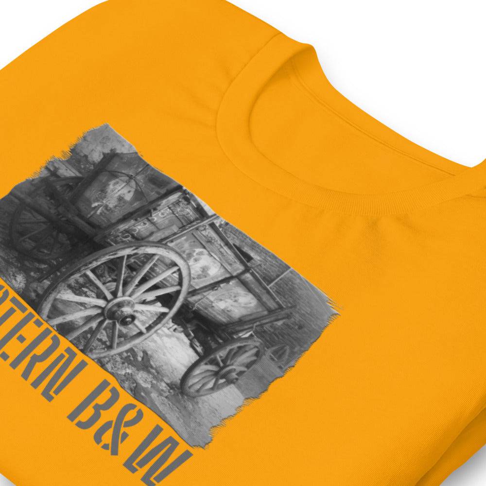 Short-Sleeve Unisex T-Shirt/Western B&W/Personalized - Enet Images