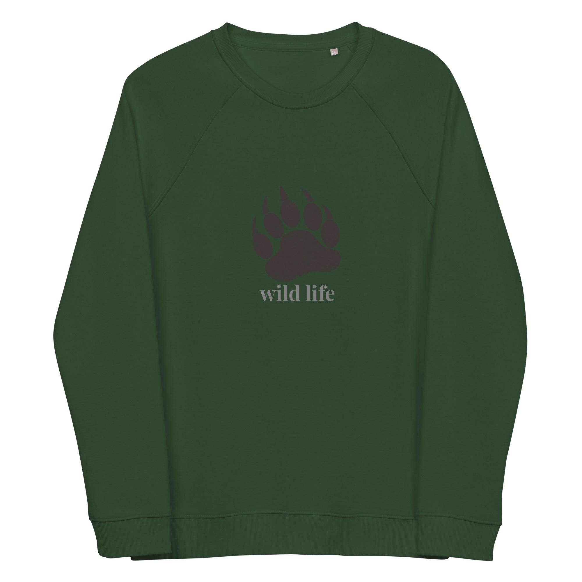 Unisex organic sweatshirt/Bear-Paw-Wild-Life - Enet Images