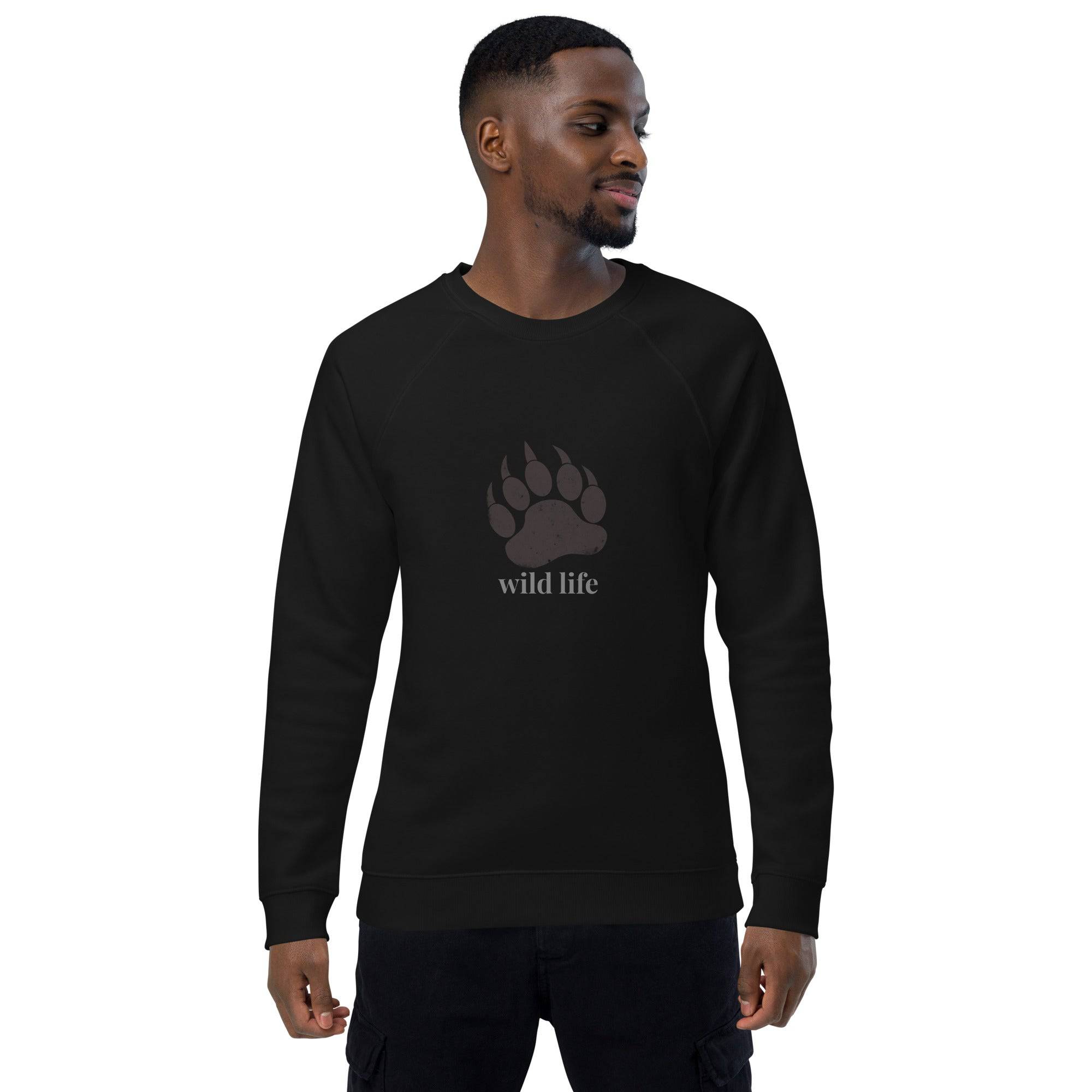 Unisex organic sweatshirt/Bear-Paw-Wild-Life - Enet Images