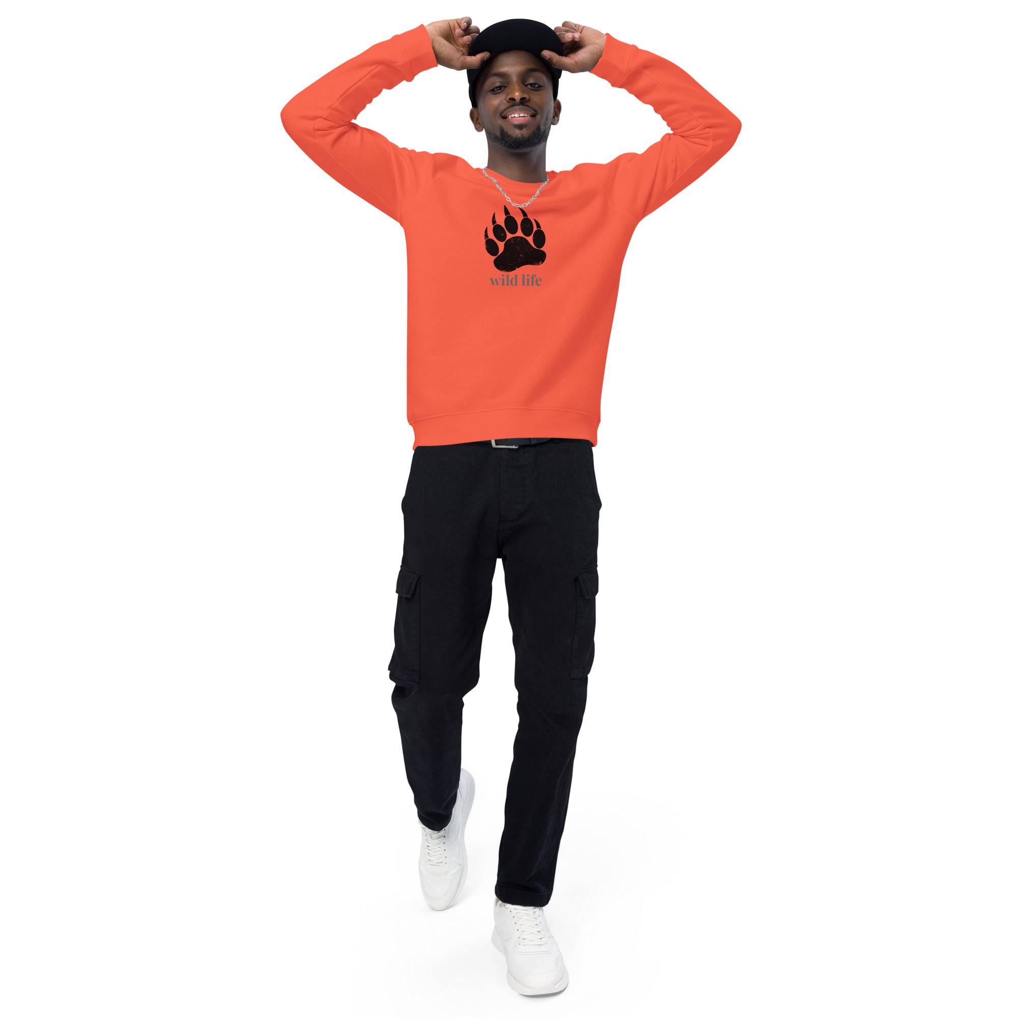 Unisex organic sweatshirt/Bear-Paw-Wild-Life - Enet Images