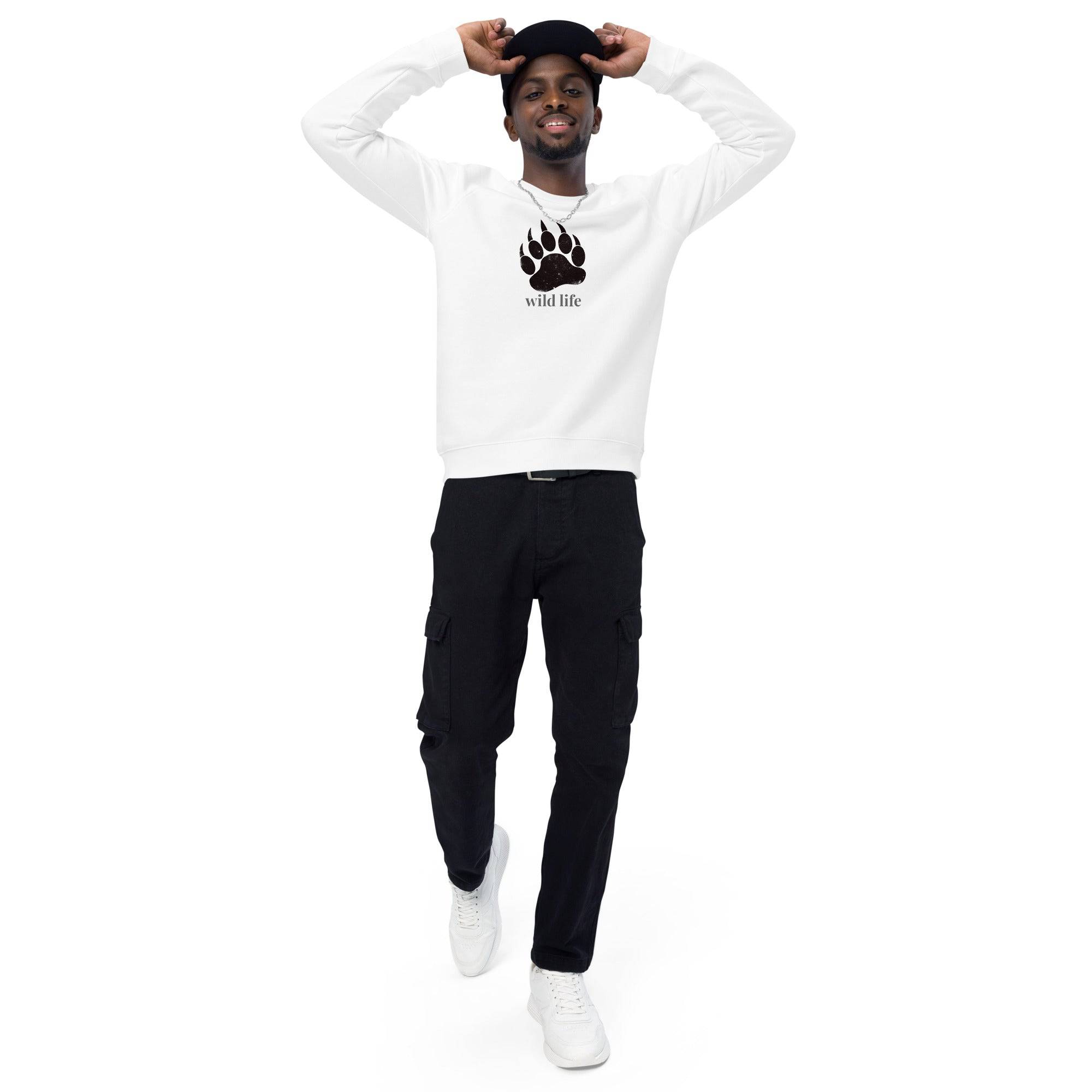 Unisex organic sweatshirt/Bear-Paw-Wild-Life - Enet Images