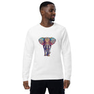 Unisex organic sweatshirt/Coloful-Elephant - Enet Images