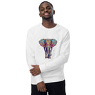 Unisex organic sweatshirt/Coloful-Elephant - Enet Images