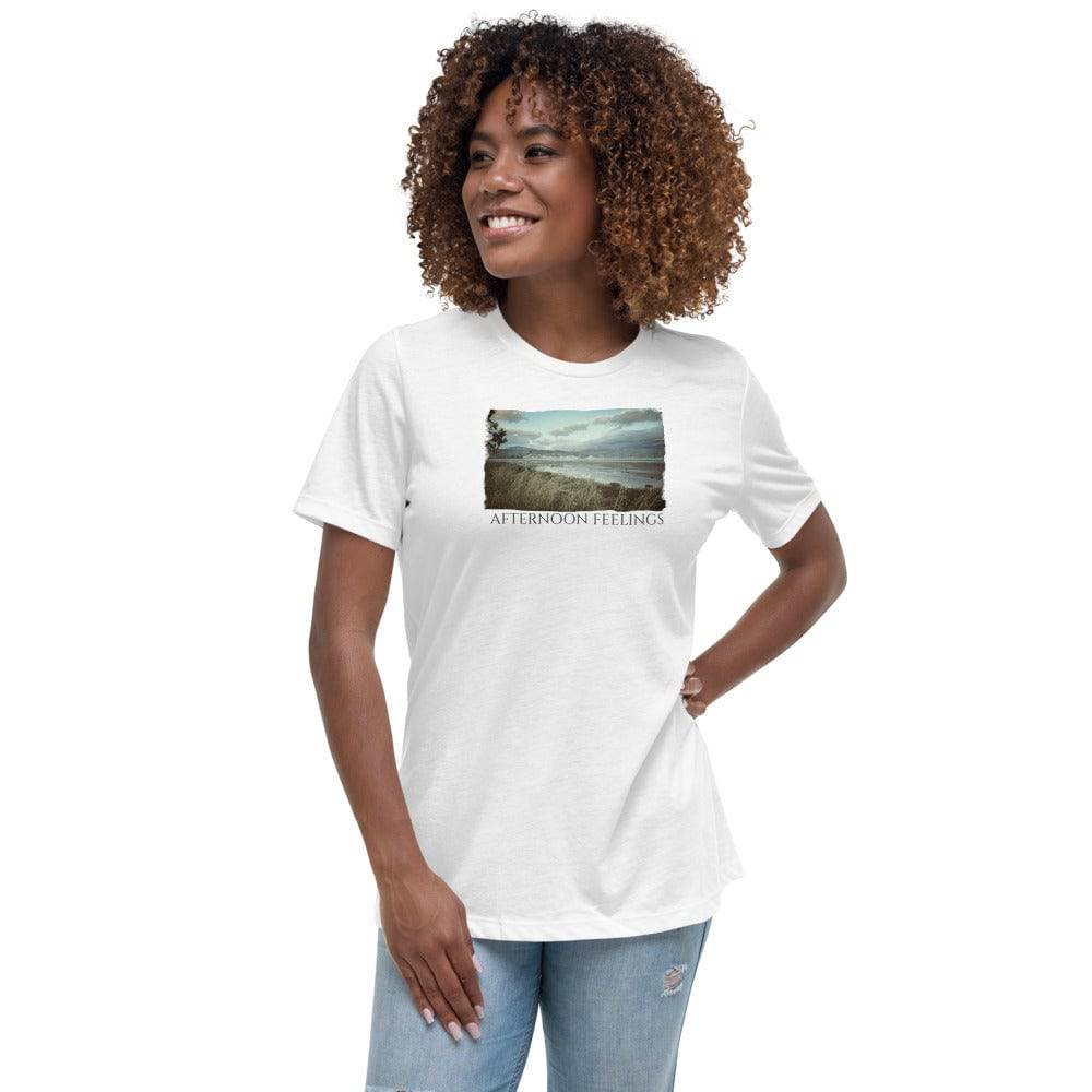 Women's Relaxed T-Shirt/Afternoon Feelings/Personalized - Enet Images