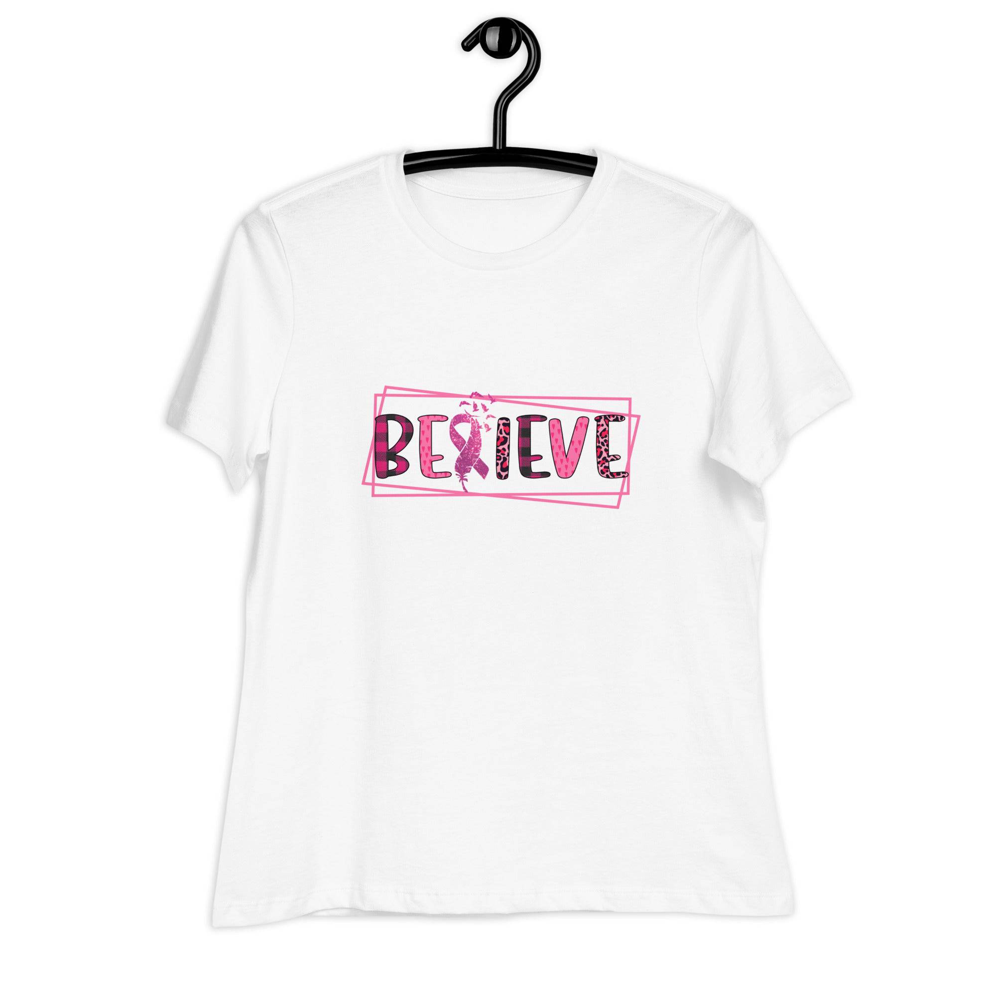 Women's Relaxed T-Shirt-Believe - Enet Images