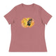 Women's Relaxed T-Shirt/Butterfly-Sunflower - Enet Images