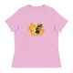 Women's Relaxed T-Shirt/Butterfly-Sunflower - Enet Images