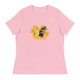 Women's Relaxed T-Shirt/Butterfly-Sunflower - Enet Images