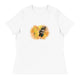 Women's Relaxed T-Shirt/Butterfly-Sunflower - Enet Images