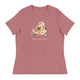Women's Relaxed T-Shirt/Dog & Flowers 2/Personalized - Enet Images