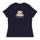 Women's Relaxed T-Shirt/Dog & Flowers 3/Personalized - Enet Images