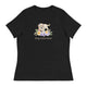 Women's Relaxed T-Shirt/Dog & Flowers 3/Personalized - Enet Images