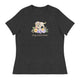 Women's Relaxed T-Shirt/Dog & Flowers 3/Personalized - Enet Images