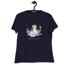 Women's Relaxed T-Shirt/Dog & Flowers 4/Personalized - Enet Images