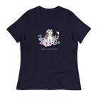 Women's Relaxed T-Shirt/Dog & Flowers 4/Personalized - Enet Images