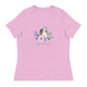 Women's Relaxed T-Shirt/Dog & Flowers 4/Personalized - Enet Images