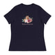Women's Relaxed T-Shirt/Dog & Flowers/Personalized - Enet Images