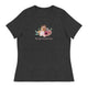 Women's Relaxed T-Shirt/Dog & Flowers/Personalized - Enet Images