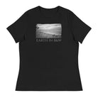 Women's Relaxed T-Shirt/Earth In B&W/Personalised - Enet Images