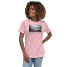 Women's Relaxed T-Shirt/Earth In B&W/Personalised - Enet Images