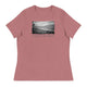 Women's Relaxed T-Shirt/Earth In B&W/Personalised - Enet Images