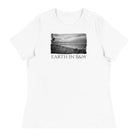 Women's Relaxed T-Shirt/Earth In B&W/Personalised - Enet Images