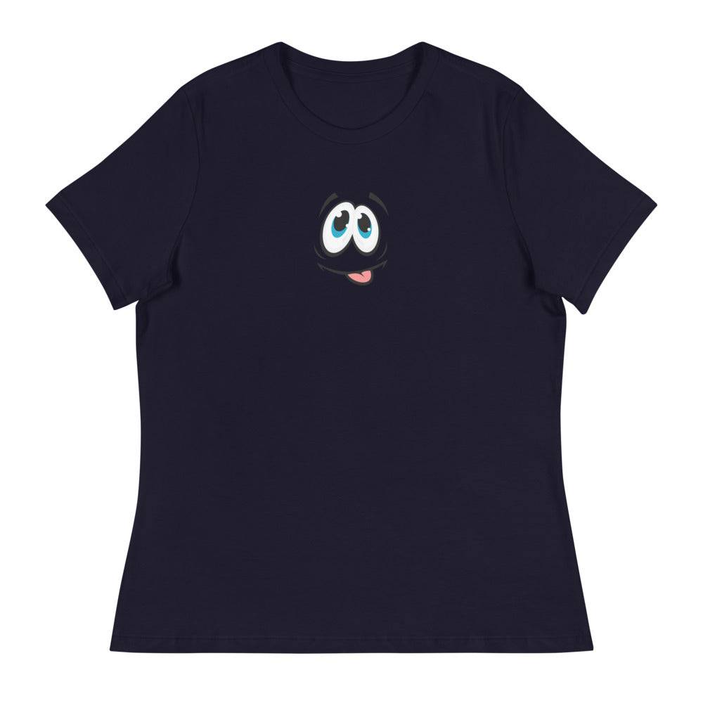 Women's Relaxed T-Shirt/Face Emoticons 1 - Enet Images