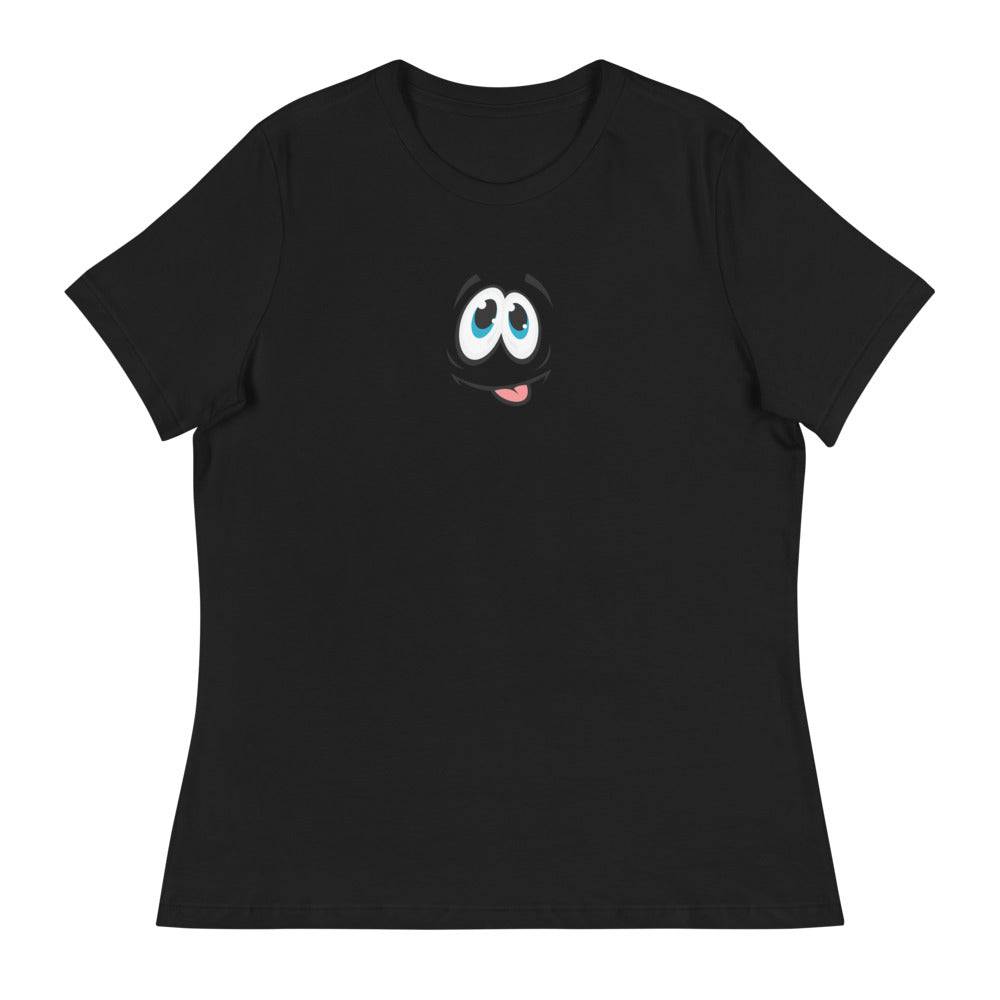 Women's Relaxed T-Shirt/Face Emoticons 1 - Enet Images