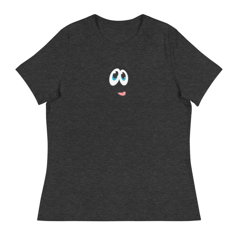 Women's Relaxed T-Shirt/Face Emoticons 1 - Enet Images