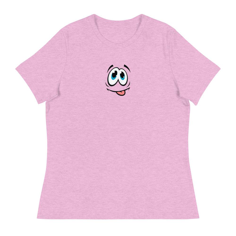 Women's Relaxed T-Shirt/Face Emoticons 1 - Enet Images