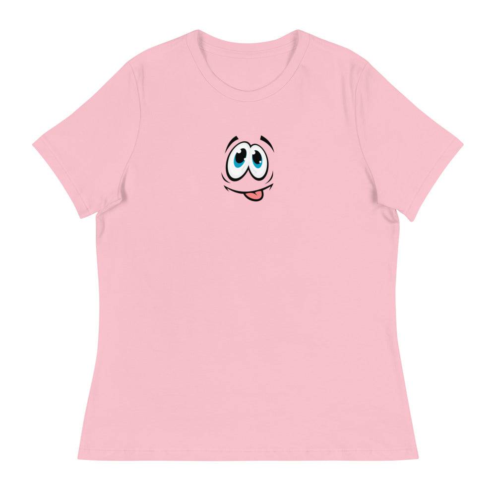 Women's Relaxed T-Shirt/Face Emoticons 1 - Enet Images