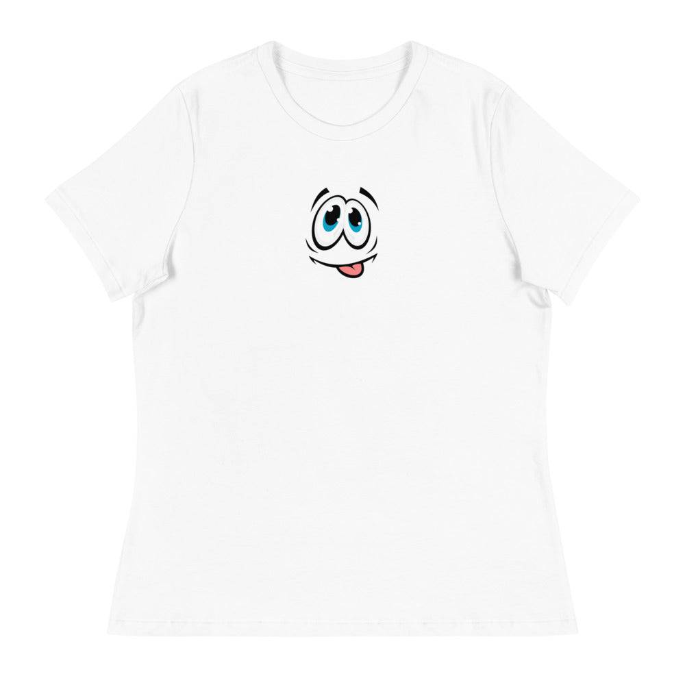 Women's Relaxed T-Shirt/Face Emoticons 1 - Enet Images