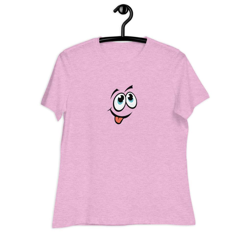 Women's Relaxed T-Shirt/Face Emoticons 2 - Enet Images