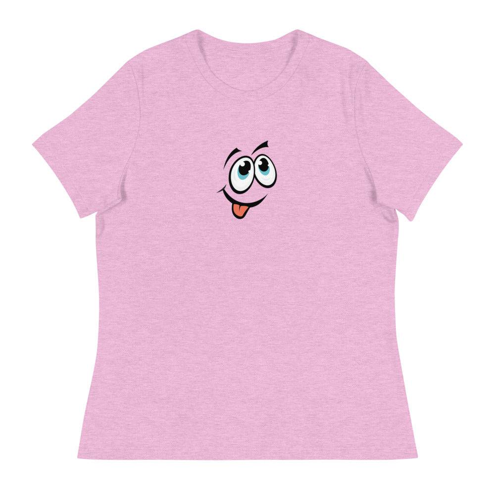 Women's Relaxed T-Shirt/Face Emoticons 2 - Enet Images