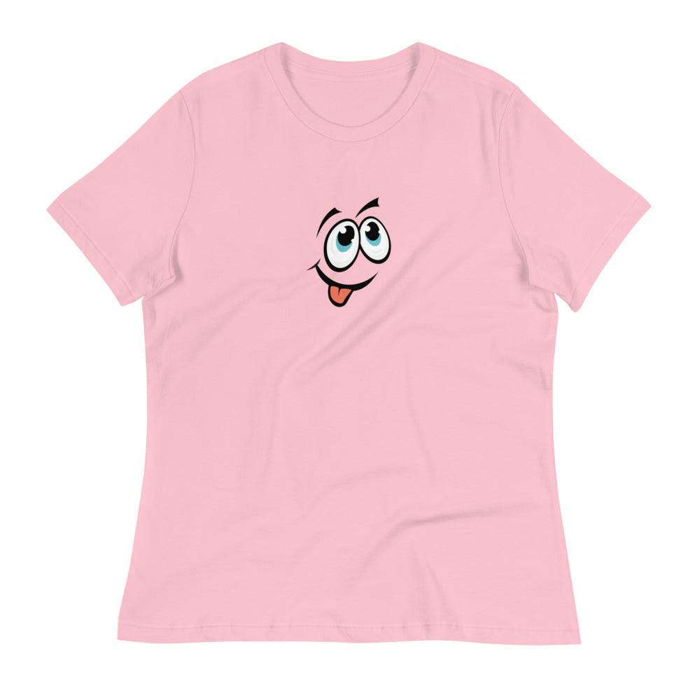 Women's Relaxed T-Shirt/Face Emoticons 2 - Enet Images