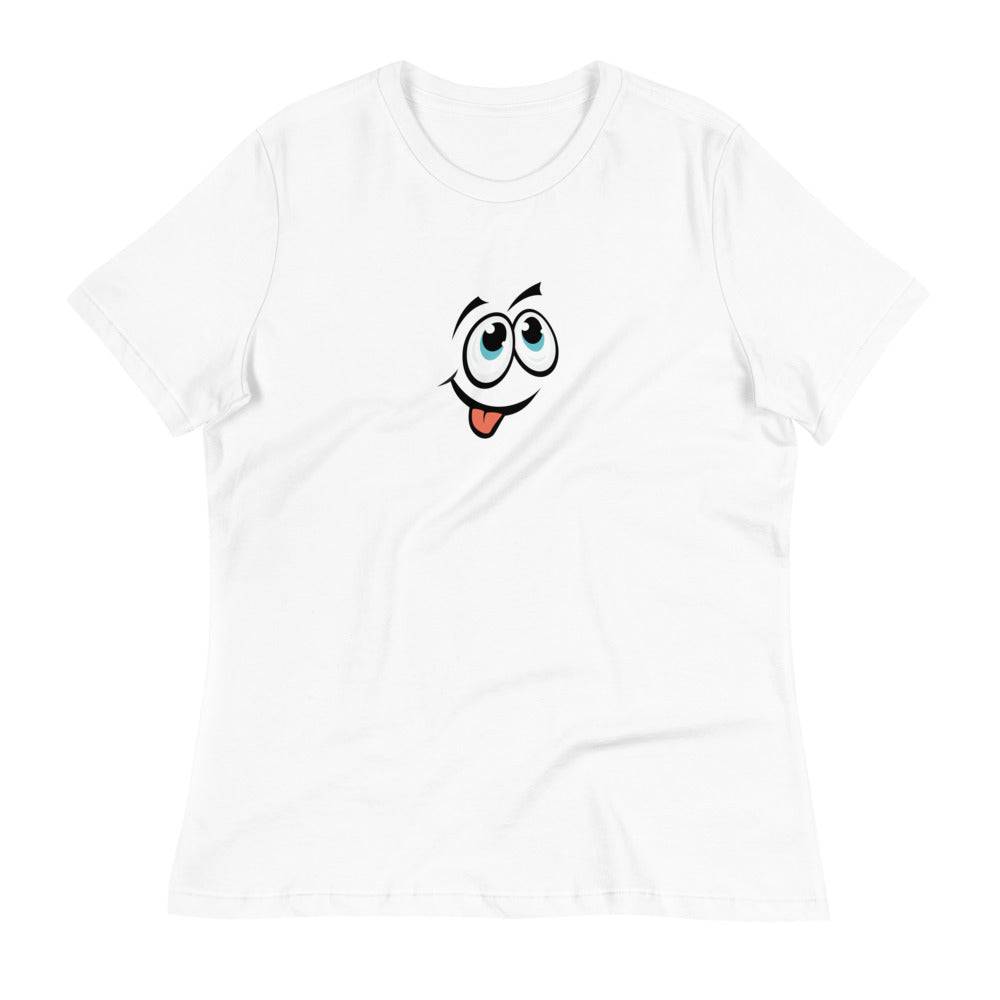 Women's Relaxed T-Shirt/Face Emoticons 2 - Enet Images